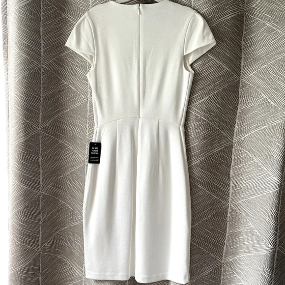 Express White Tulip Sleeve Sheath Dress XXS - Picture 4 of 7